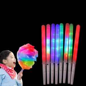 Party And Event Supply LED Cotton Candy Cones Colorful Glowing Marshmallow Sticks