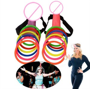 Hen Party Games 2pcs Bachelorette Party Favor Ring Party Games Hen Girls Night Novelty Props Adult Simulation Shaped Toss Game