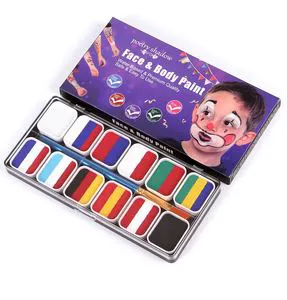 Halloween Water Activated Professional Face Painting Split Cake Paint Palette Face Paint and Body Painting Supplies