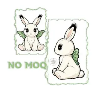 Cute Fluffy Bunny Stuffed Animal With Fairy Like Wings Kawaii Plush Toy For Kids Home Decor