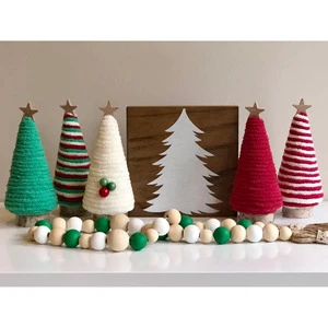 Handmade Mini Christmas Tree Table Stand Scene Setting Decoration Tray Accessories for Outdoor Party Wholesale Easy to Carry