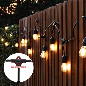Factory Supply IP65 Heavy Duty Lights Waterproof Solar Garden Lights Outdoor E27 Led Festoon White String Light