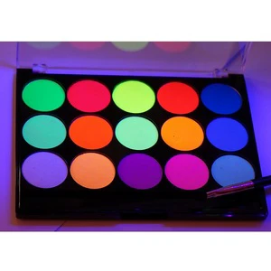 3g Neon Face Paint 15 Color Face Painting Non Toxic UV Halloween Us Face Paint Water Activated Body Paint for Makeup
