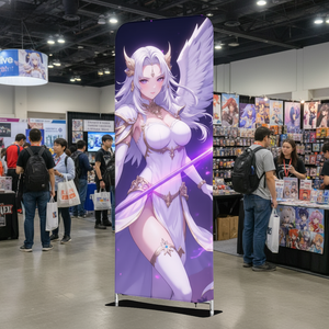 Custom Collapsible Aluminum Tension Fabric Straight Shape Event Backdrop Banner for Trade Show