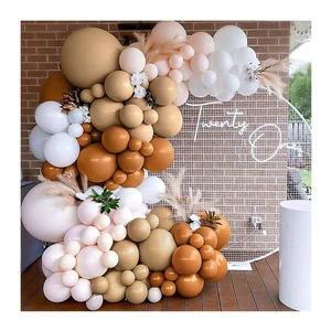 New Fashion High Quality Happy Birthday Party Needs Decoration Latex Double Layer Stuff Coloured Balloon Arch Garland Kits Set