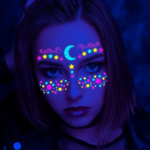 Face Festival Tattoo Costume Party Stickers Halloween Waterproof Temporary Tattoo Stickers Makeup Body Dress up Decoration