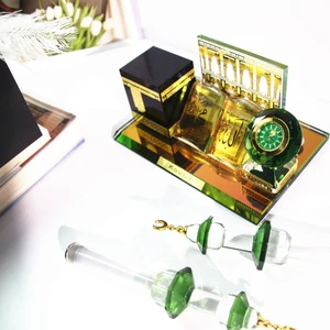 Islamic Muslims Party Gift Ramadan Decoration Crystal Glass Desk Accessory Office Desktop Ornament & Home Table Decoration