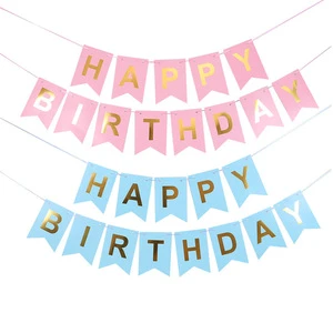 Wholesale Birthday Decoration Banner Paper 1st Happy Birthday Banner