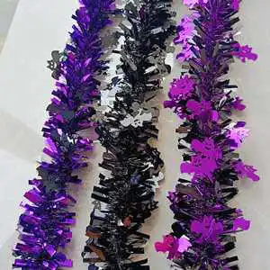 Purple Black Plastic Reusable Indoor Halloween Cartoon Bat Strap Flower Party Decoration Holiday Arrangement Supplies