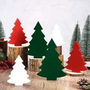 Luxury Wooden Christmas Tree Stand Handmade Eco-Friendly Tabletop Customized Color Holiday Fall Decoration
