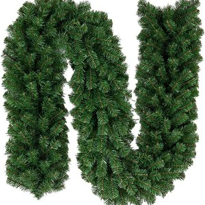 High Quality Artificial Greenery Christmas Garland 9ft Commercial Garland Hanging Ornament Christmas Pendant