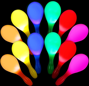 Light up Maracas Flash Birthday Wedding Sports Party Favors Led Neon Shaker Noisemaker Glow in the Dark Fiesta Themed Decoration