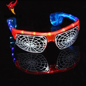 2025 New Newest New Arrival Spider Flashing Light up Led Glasses Fashion Party Led Glasses