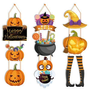 Waterproof and Biodegradable Halloween Event Banner Scary Door Cover Decoration for Party Promotional Party Supplies