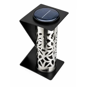 Custom Wholesale OEM Solar Grave Lantern Stainless Steel LED Cemetery Light For Polish All Saints Day Cemetery Decoration