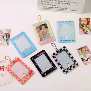 Custom Designed Kpop Star Photo Card Holder New Acrylic PC Material Photo Collect Card Holders For Plastic Key Chains