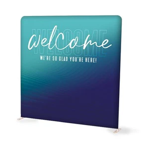 Hot Selling 7.5ft Photo Graphic Pillow Case Backdrop Wedding Decorative Event Backdrop Portable Straight Backdrop Banner