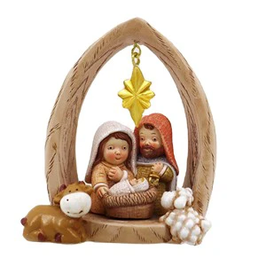 Birth of Jesus Christmas Ornaments Religious Religion Resin Decoration Crafts