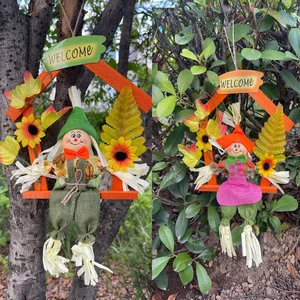 New Autumn Thanksgiving Harvest Season Scarecrow Doll Decorative Items Halloween Decorative Items