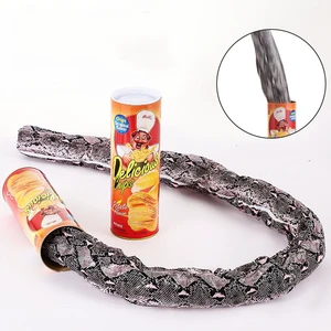 April Fool's Day Halloween Party Decorations Novelty Gag Toys Plastic Paper Potato Chip Can Jumping Snake Fun Prank Trick Gift