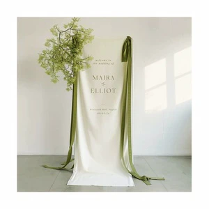 Custom Fabric Printing Banner Sign Party Festival Backdrop Logo Hanging Photo Signage Business Wedding Welcome Banners