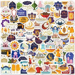 EID Mubarak Paper Sticker Gift Box Label Seal Stickers Islamic Muslim Eid Al-fitr Decoration Ramadan Kareem Supplies