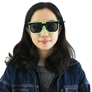 Novelty Christmas Party Supplies El Wire Rave Sunglasses Led Light up Party Glasses