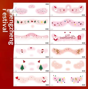 Ricaron Waterproof Paper Decorative Children's Day Christmas Face Stickers Carnival Party Cross-Border Bestseller Water Transfer