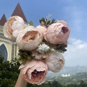 Party Home Event Decorations Supplies Bridal Bouquet Wedding Flower Artificial Peony Table Centerpiece Wedding Decoration