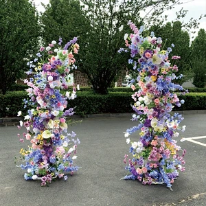 Wedding Party Supply Festive Backdrop Custom Artificial Roll up Flower Wall Event Decoration