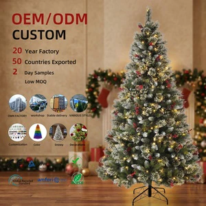 PVC Artificial Pine Needles Christmas Tree Decorations Festive Christmas Ornaments for Festive Holiday Season