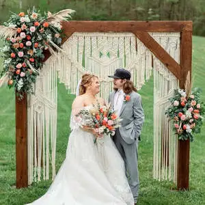 Wedding Arch Backdrop Curtain Decorative Wall Tapestry Hanging for Weddings