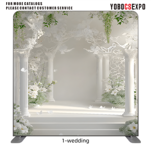 Tool-Free Foldable Portable Fabric Backdrop Stand System for Wedding Event Background