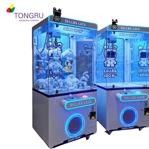 Blue Claw Machine with Bill Acceptor Mini Arcade Toy Plush Catcher Game Prize Doll Grabber Coin Pusher Claw Crane Machine