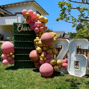 Party Event Decor Wedding Backdrop Grass Champagne Wall Display