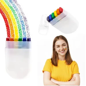 Party Festival Children Fans Makeup Face Paint 6 Colors Rainbow Finger Paint Stage Painting DIY Body Art
