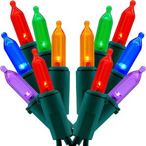 Christmas Lights, 100 200 300 Count Incandescent Mini Christmas Tree Lights, Waterproof Xmas String Lights for Outdoor Indoor