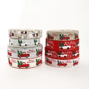 Wholesale 5cm Ribbon Festival Decoration Christmas Ribbon Gift Colorful Pattern Decoration Ribbon