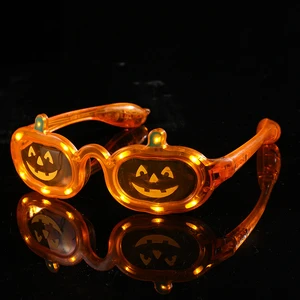 Spot Wholesale Halloween Party Luminous Glasses Plastic ABS Pumpkin Glasses for Sale