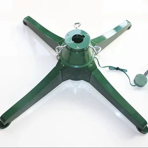 2025 Wholesale Two Ways Rotating Christmas Tree Stand Full Plastic American European British Australian Adapter Available