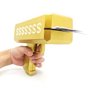 Money Gun Toy Cash Cannon Shooting Paper Money for Party Game Birthday Wedding Unisex Plastic Novelty Prop Supplies