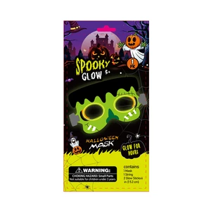 Custom Halloween Monster Glowing PVC Mask Kids Party Favor For Festivals