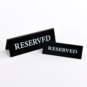 Seat Reservation Acrylic Inverted Triangle Table Card Custom Hotel Restaurant Promotional Advertising 3mm Thick Desktop