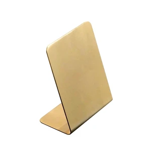 BECORA Brass Restaurant Display Table Number Plate LOGO QR Code Scanning Code Order Payment Card Introduction Table Card Board
