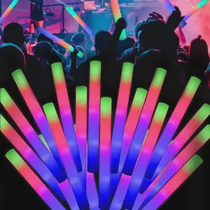Custom 3 Modes 18-Inch RGB LED Plastic Glow Sticks with Fantasy & Sci-Fi Design Custom Logo for Party Concert Favors