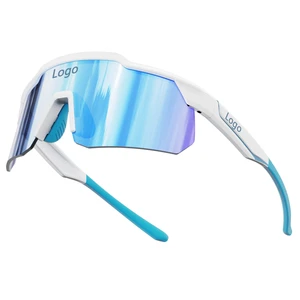 Wholesale Custom High Quality TR90 White Frame UV400 Running Cycling Sport Sunglasses Rock Climbing Mountain Bike Glasses