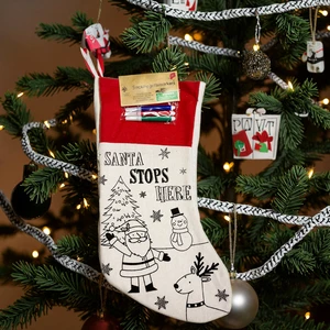 DIY Stocking with Markers Christmas Decoration Cotton Custom Christmas Stocking Christmas Socks