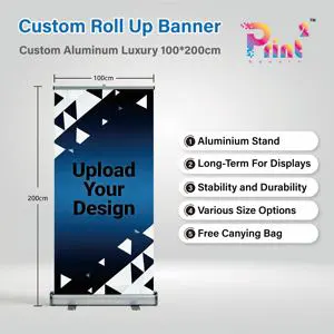 Custom Aluminum Luxury 100*200cm Roll up Banner Stands Pull up Banner