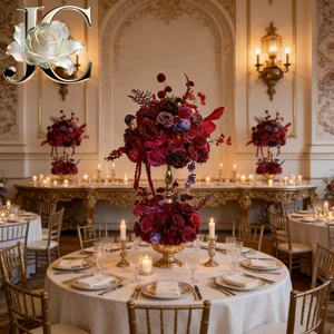 OLERAY Romantic Real Touch Artificial Floral Ball Wedding Table Centerpiece for US Wedding Planners Bridal Shower Decor