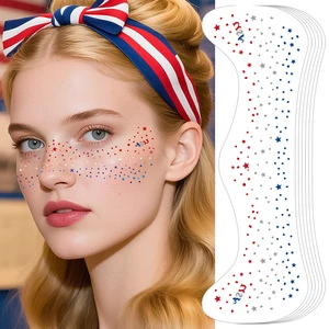Waterproof Freckles Tattoo Sticker For Independence Day Children's Party Concert Face Makeup White Temporary Butterfly Design